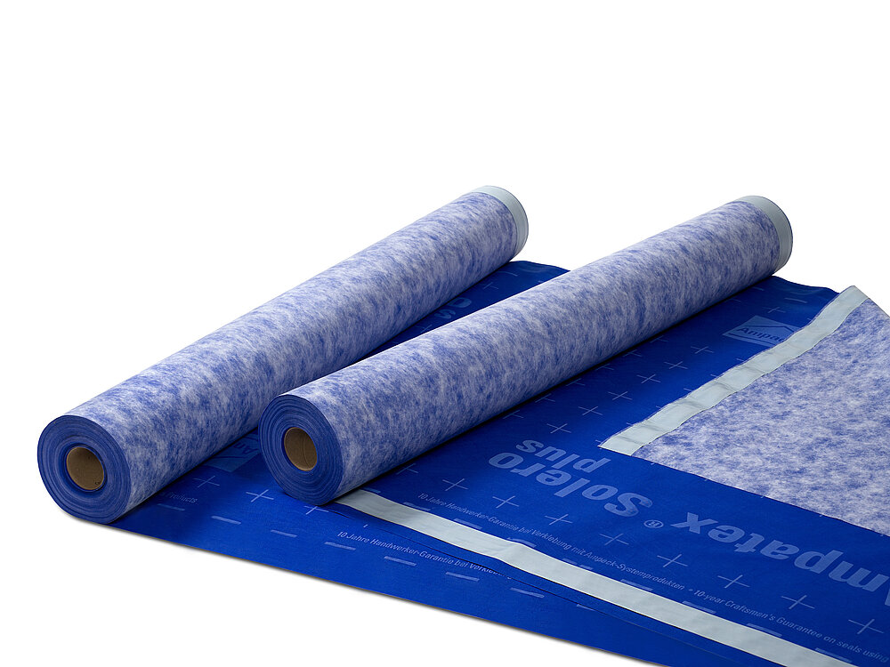 Ampatex Solero plus – bewitterbare Dampfbremse und Luftdichtung mit integrierten Klebezonen (75 m²)